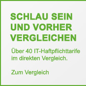 Banner mit Link zum Versicherungsvergleich der IT-Haftpflichtversicherungen